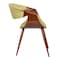 Armen Living Butterfly Mid-Century Dining Chair in Walnut Finish and Green Fabric LCBUCHWAGR - alternate 6